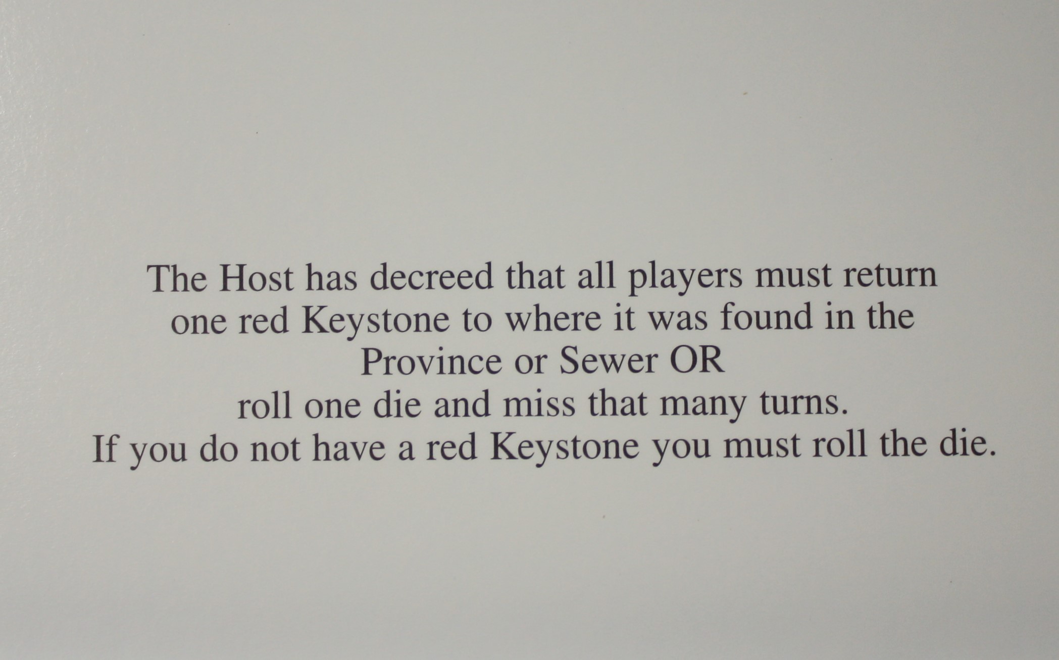 PARTS ONLY - Atmosfear "The Harbingers" Board Game - #9 Fate Card Only