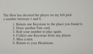PARTS ONLY - Atmosfear "The Harbingers" Board Game - #5 Fate Card Only