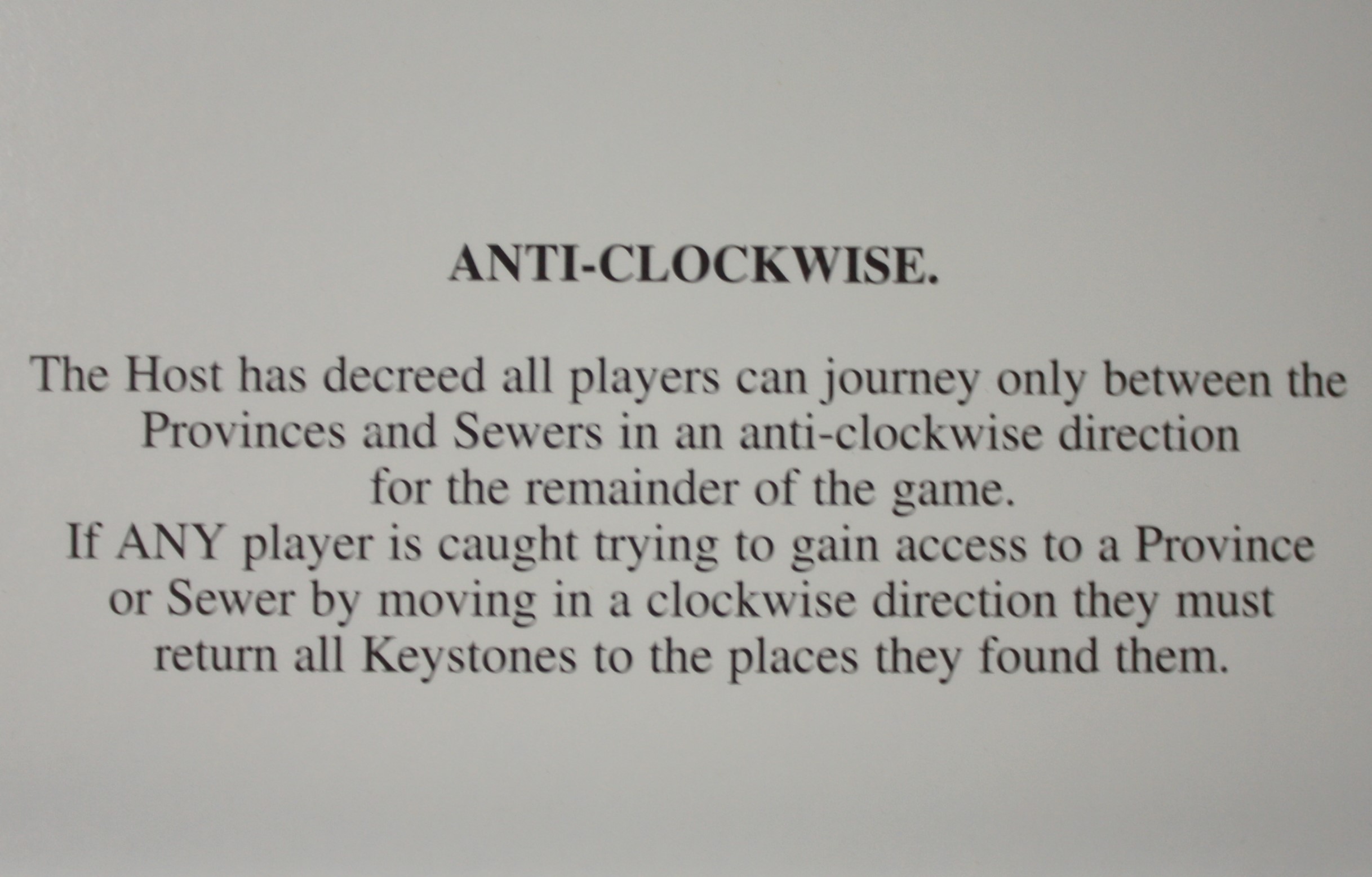 PARTS ONLY - Atmosfear "The Harbingers" Board Game - #8 Fate Card Only