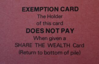 PARTS ONLY -The Game of Life Board Game 1976 New Zealand Version - (7) Exemption Cards