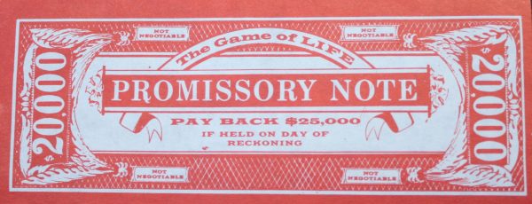 PARTS ONLY -The Game of Life Board Game 1976 New Zealand Version - (45) Pack of $20,000 Promissory Notes