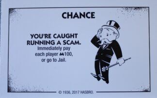 PARTS ONLY - Monopoly Board Game "Cheaters" Edition - (1) Chance Card #4 Only