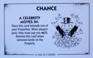 PARTS ONLY - Monopoly Board Game "Cheaters" Edition - (1) Chance Card #7 Only