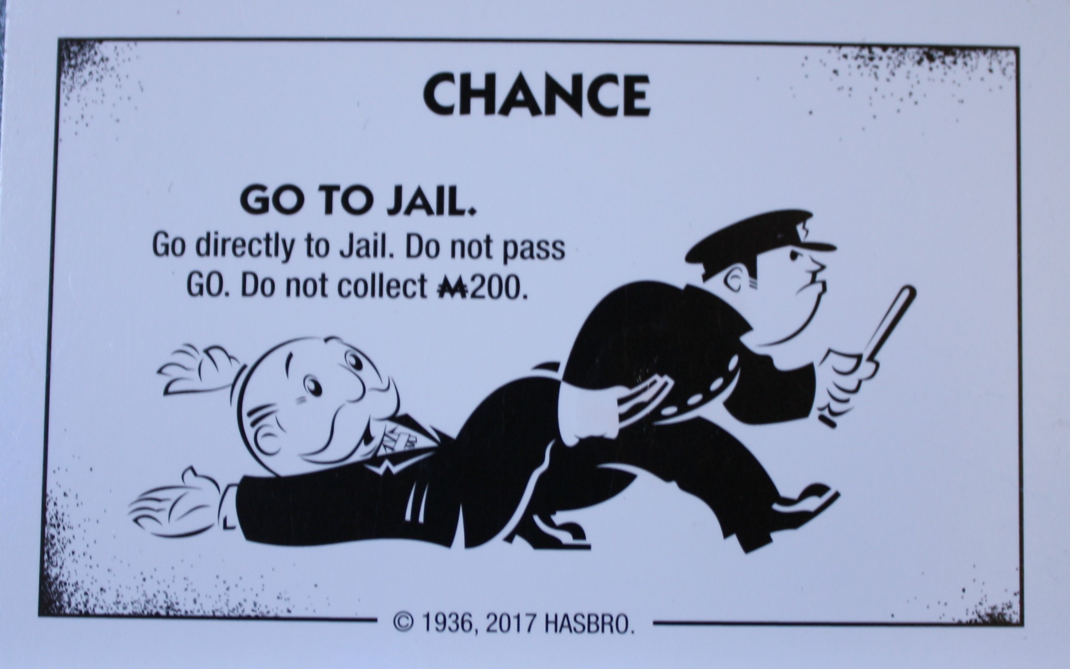 PARTS ONLY - Monopoly Board Game "Cheaters" Edition - (1) Chance Card #3 Only