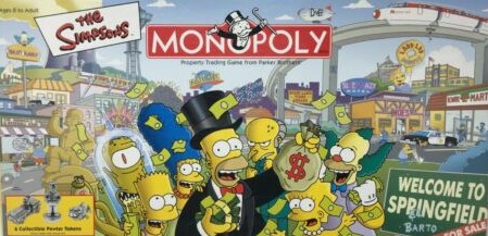 Monopoly Board Game The Simpsons "Welcome To Springfield"