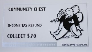 PARTS ONLY - Monopoly Board Game 2000 Millennium Tin Edition - #1 Community Chest Card Only