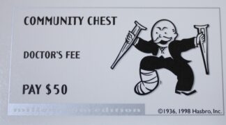PARTS ONLY - Monopoly Board Game 2000 Millennium Tin Edition - #10 Community Chest Card Only