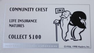 PARTS ONLY - Monopoly Board Game 2000 Millennium Tin Edition - #11 Community Chest Card Only