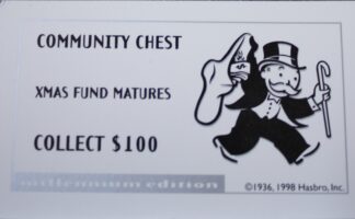 PARTS ONLY - Monopoly Board Game 2000 Millennium Tin Edition - #14 Community Chest Card Only