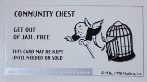 PARTS ONLY - Monopoly Board Game 2000 Millennium Tin Edition - #6 Community Chest Card Only
