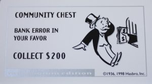 PARTS ONLY - Monopoly Board Game 2000 Millennium Tin Edition - #3 Community Chest Card Only