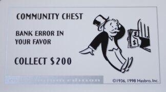 PARTS ONLY - Monopoly Board Game 2000 Millennium Tin Edition - #3 Community Chest Card Only