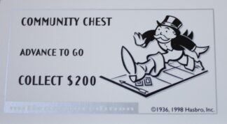 PARTS ONLY - Monopoly Board Game 2000 Millennium Tin Edition - #4 Community Chest Card Only