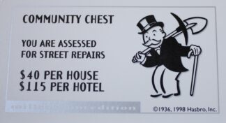 PARTS ONLY - Monopoly Board Game 2000 Millennium Tin Edition - #5 Community Chest Card Only