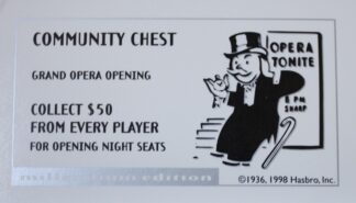 PARTS ONLY - Monopoly Board Game 2000 Millennium Tin Edition - #7 Community Chest Card Only