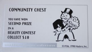 PARTS ONLY - Monopoly Board Game 2000 Millennium Tin Edition - #9 Community Chest Card Only