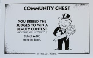 PARTS ONLY - Monopoly Board Game "Cheaters" Edition - (1) Community Chest Card #2 Only