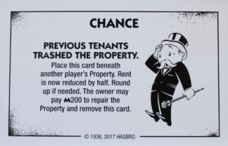 PARTS ONLY - Monopoly Board Game "Cheaters" Edition - (1) Chance Card #12 Only