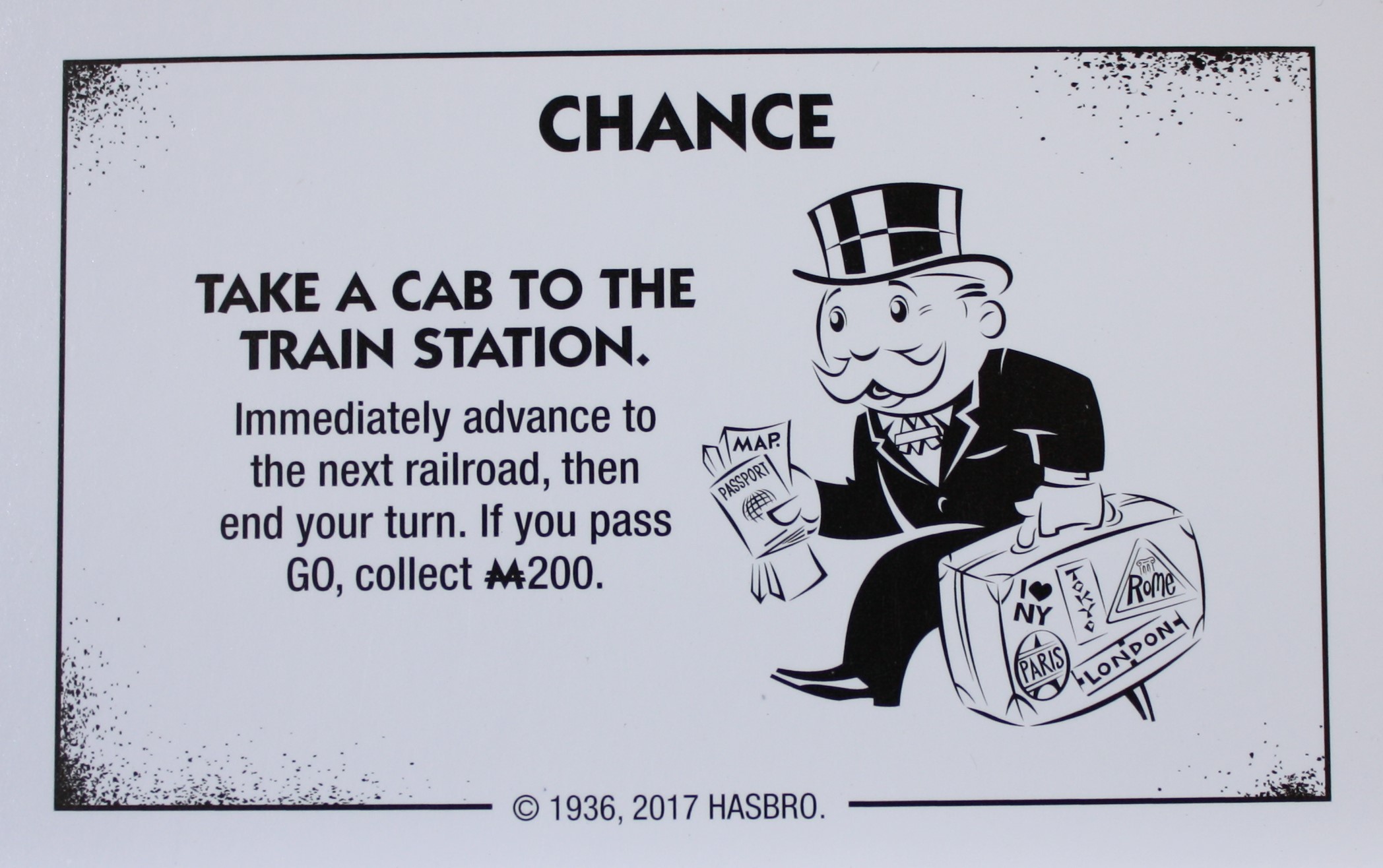 PARTS ONLY - Monopoly Board Game "Cheaters" Edition - (1) Chance Card #14 Only