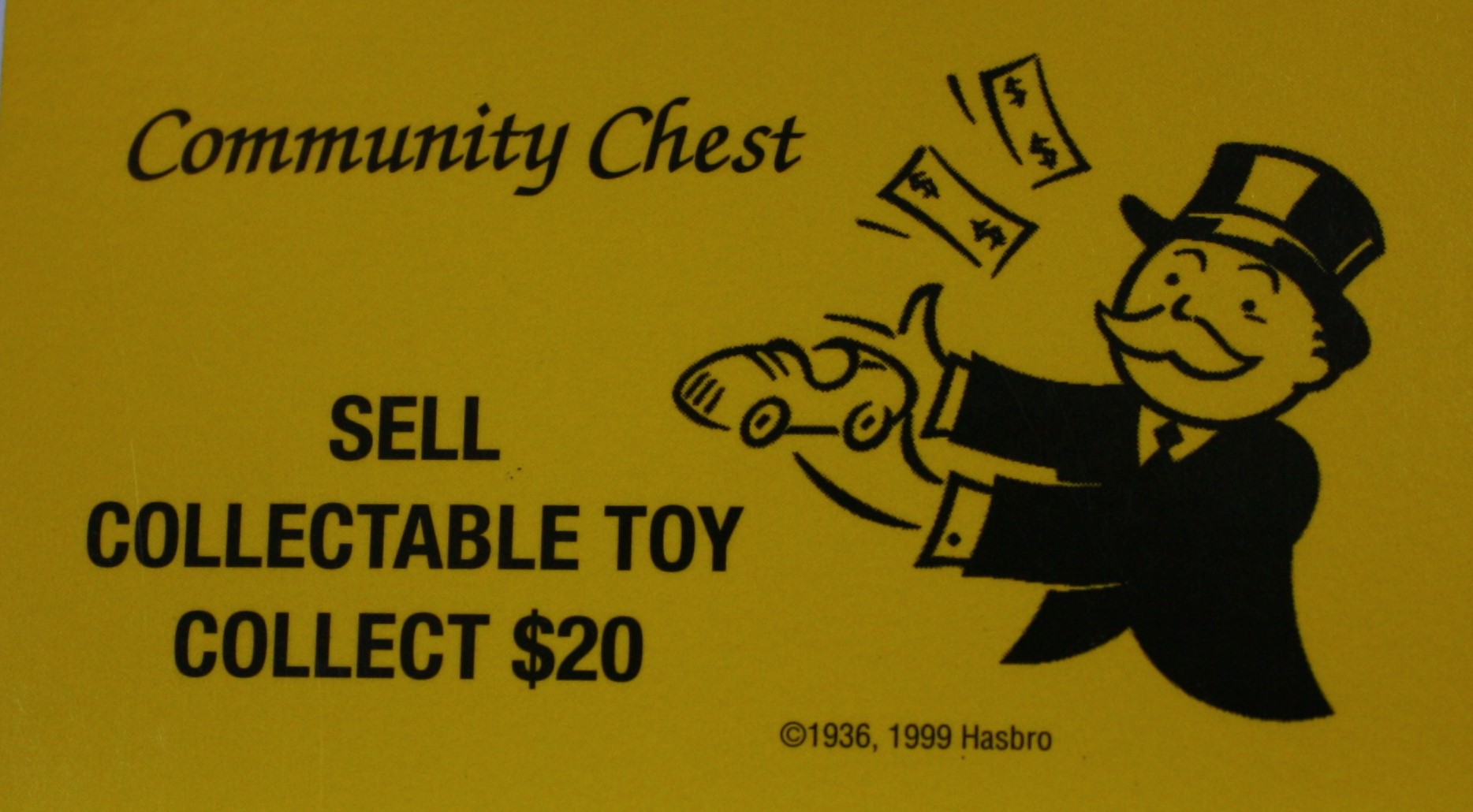 PARTS ONLY - Monopoly 2000 Millennium Board Game - #13 Community Chest Card Only