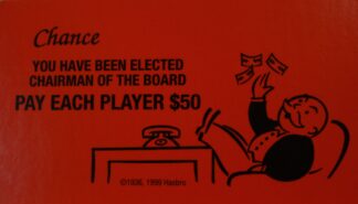 PARTS ONLY - Monopoly 2000 Millennium Board Game - #2 Chance Card Only