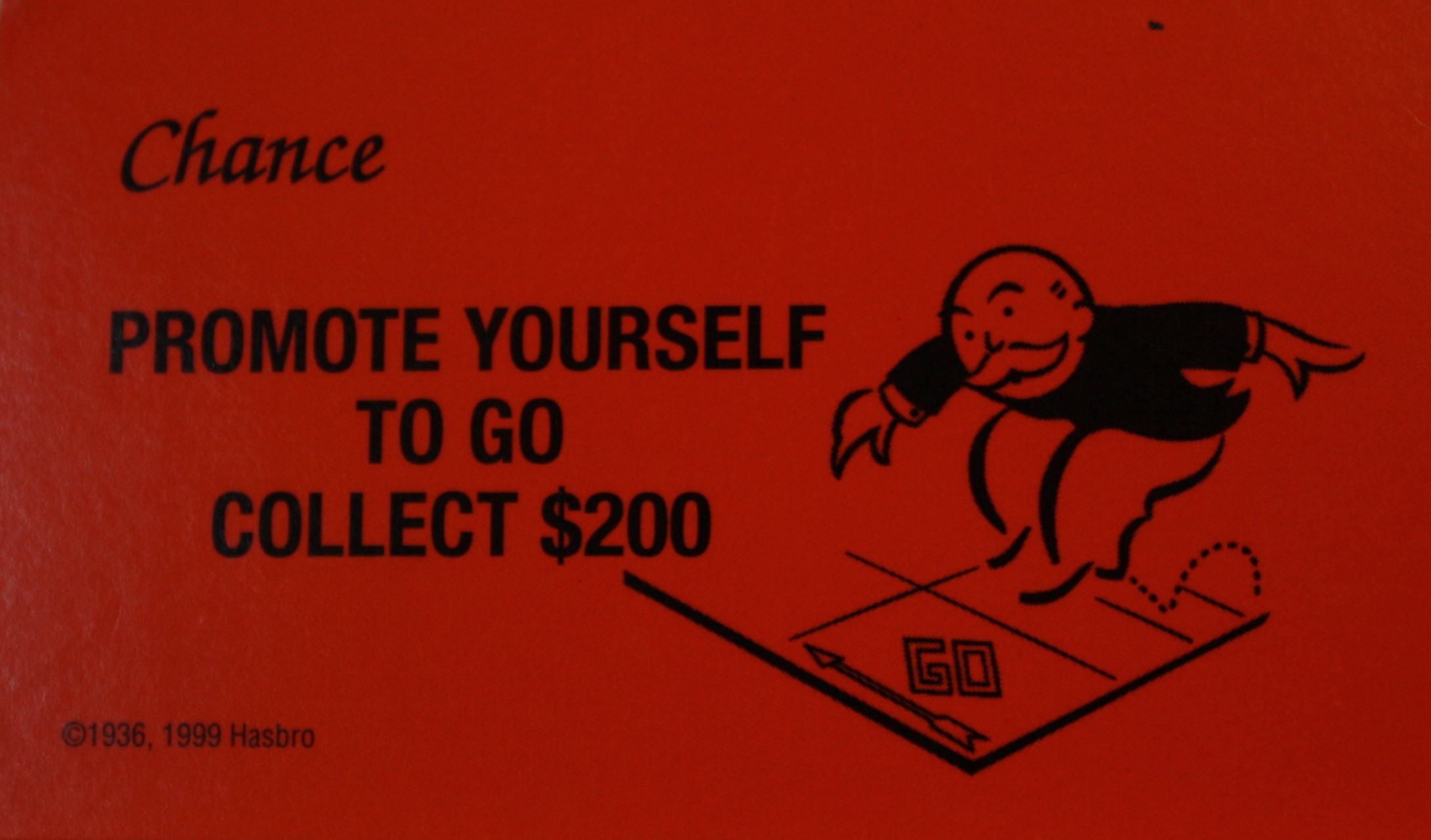 PARTS ONLY - Monopoly 2000 Millennium Board Game - #4 Chance Card Only