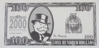 PARTS ONLY - Monopoly 2000 Millennium Board Game - (1) Pack (10) $100 Money Only