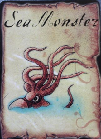 PARTS ONLY - Pirateology Board Game Parts - (1) "Sea Monster" Card Only