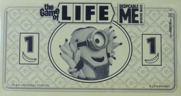 PARTS ONLY -The Game of Life Board Game "Despicable Me" Version - (50) Banana Bucks