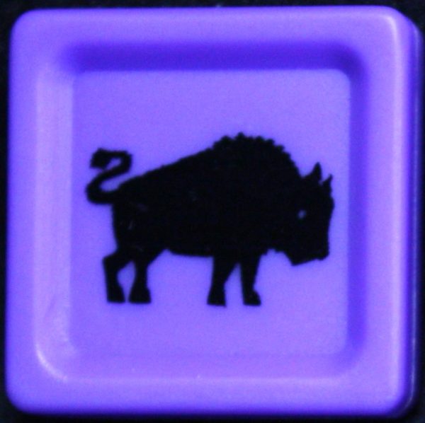 PARTS ONLY - Mandarin Board Game - (1) Purple Buffalo Tile Only