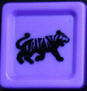 PARTS ONLY - Mandarin Board Game - (1) Purple Tiger Tile Only