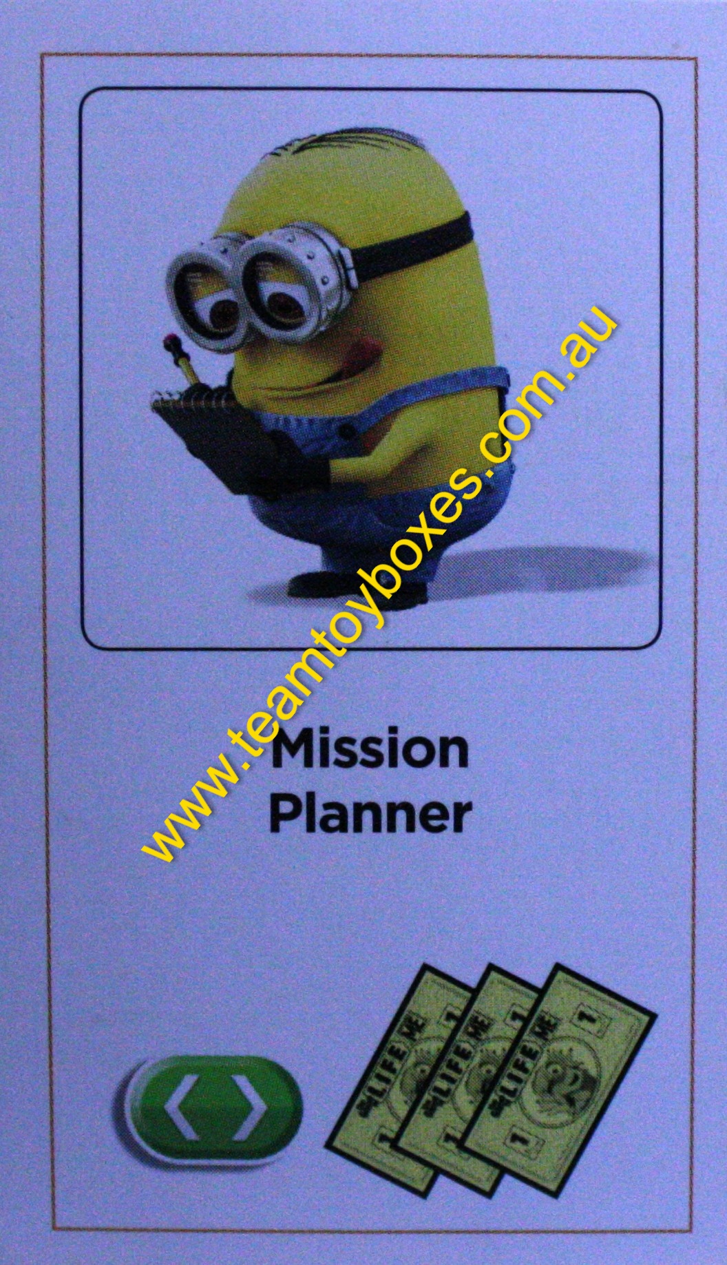 PARTS ONLY - The Game of Life Board Game "Despicable Me" Version - (1) "Mission Planner" Career Card Only