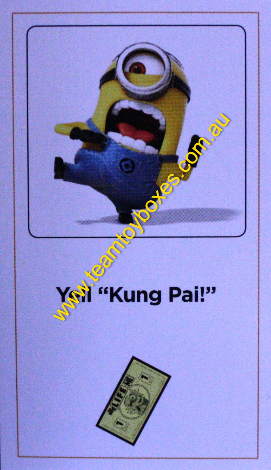 PARTS ONLY -The Game of Life Board Game "Despicable Me" Version - (1) #39 Action Card Only