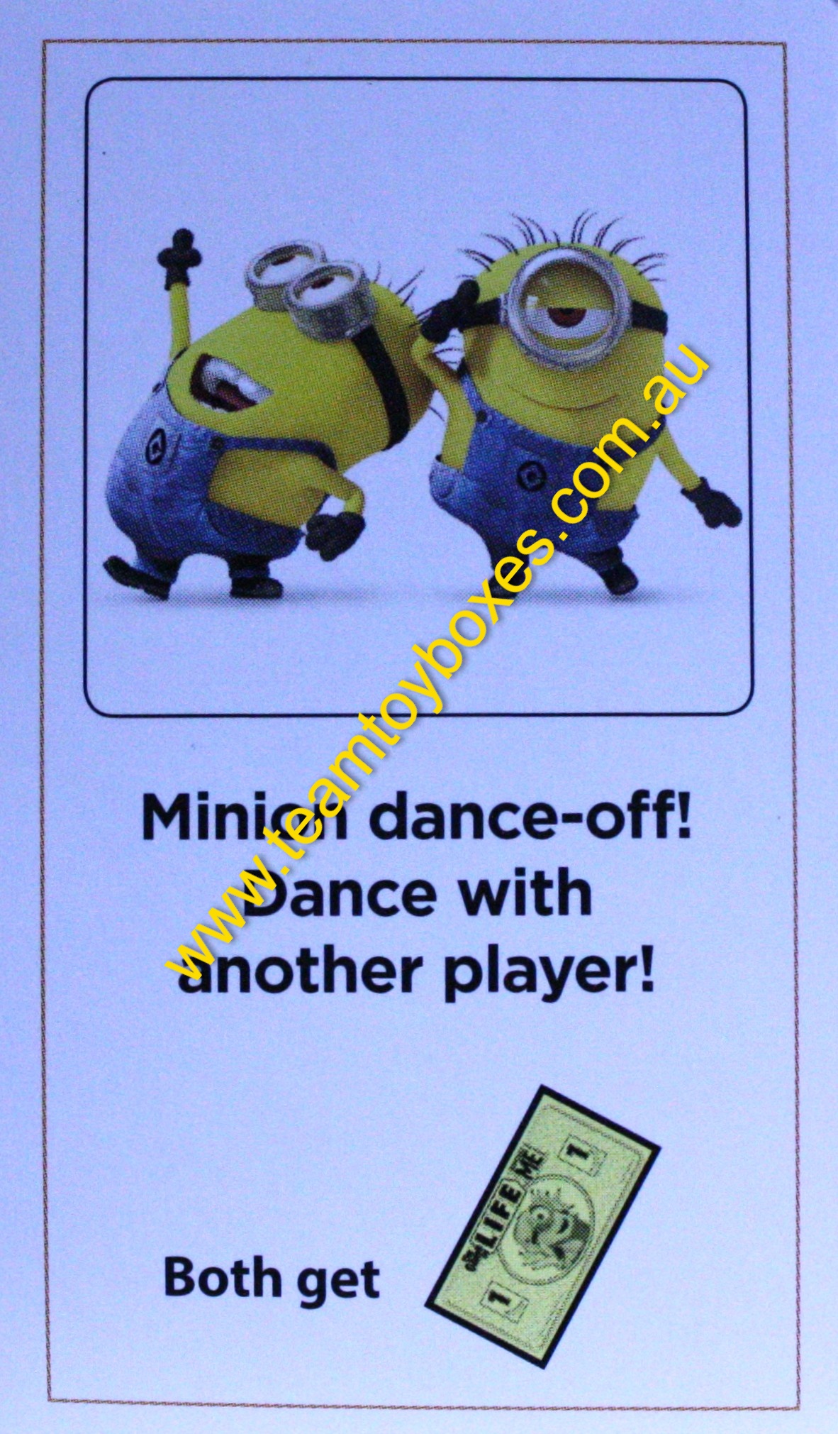 PARTS ONLY -The Game of Life Board Game "Despicable Me" Version - (1) #21 Action Card Only