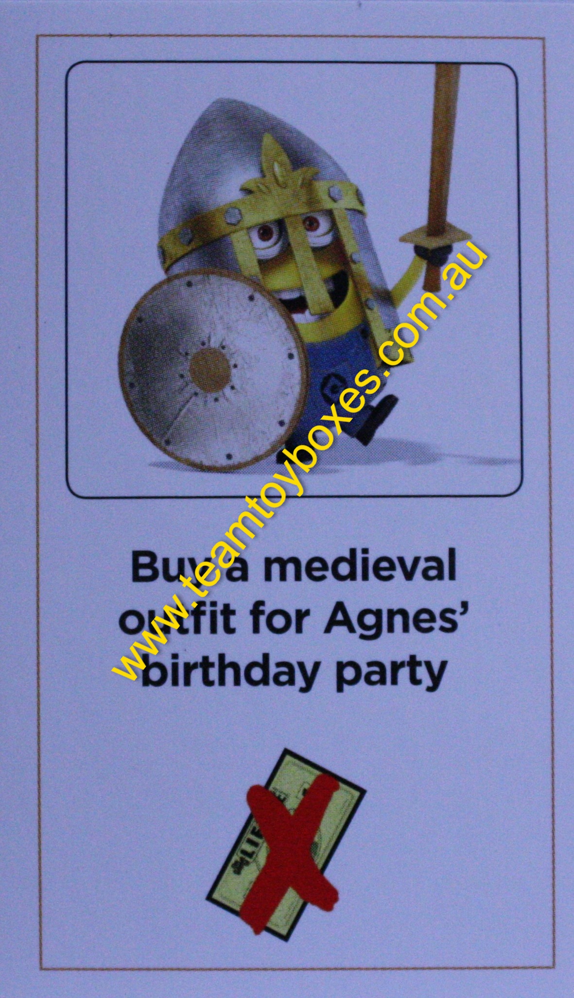 PARTS ONLY - The Game of Life Board Game "Despicable Me" Version - #43 Action Card Only