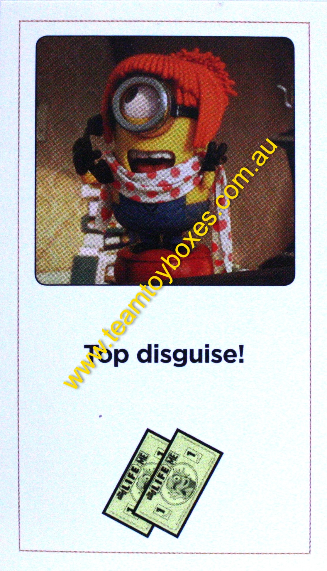PARTS ONLY - The Game of Life Board Game "Despicable Me" Version - (1) #5 Action Card Only