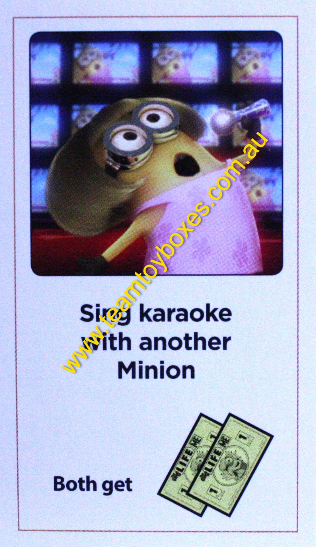 PARTS ONLY -The Game of Life Board Game "Despicable Me" Version - (1) #22 Action Card Only