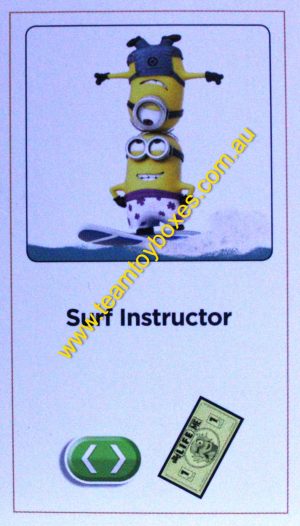 PARTS ONLY - The Game of Life Board Game "Despicable Me" Version - (1) "Surf Instructor" Career Card Only