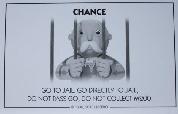 PARTS ONLY - Monopoly Board Game Hasbro 2013 Version - #13 Chance Card Only