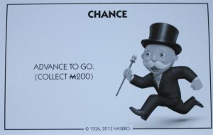 PARTS ONLY - Monopoly Board Game Hasbro 2013 Version - #7 Chance Card Only