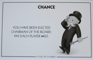 PARTS ONLY - Monopoly Board Game Hasbro 2013 Version - #2 Chance Card Only