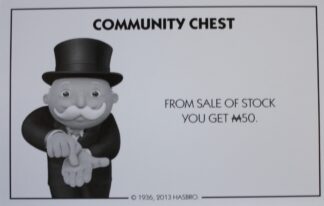 PARTS ONLY - Monopoly Board Game Hasbro 2013 Version - #5 Community Chest Card Only