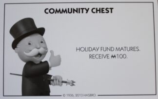 PARTS ONLY - Monopoly Board Game Hasbro 2013 Version - #7 Community Chest Card Only