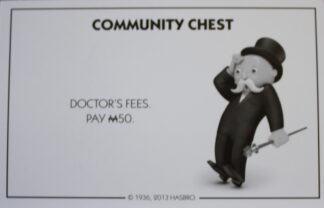 PARTS ONLY - Monopoly Board Game Hasbro 2013 Version - #9 Community Chest Card Only