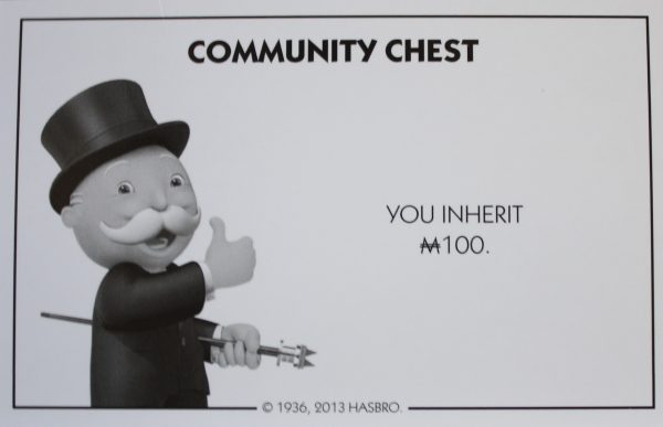 PARTS ONLY - Monopoly Board Game Hasbro 2013 Version - #13 Community Chest Card Only