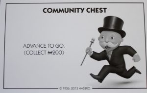 PARTS ONLY - Monopoly Board Game Hasbro 2013 Version - #15 Community Chest Card Only