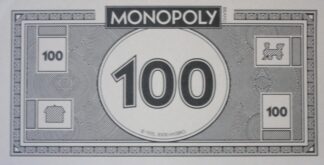 PARTS ONLY - Monopoly Board Game Hasbro 2013 Version - (10) Pack $100 Monopoly Money