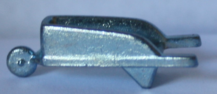 PARTS ONLY - Monopoly Board Game Hasbro 2013 Version - (1) Metal Wheelbarrow Token Only