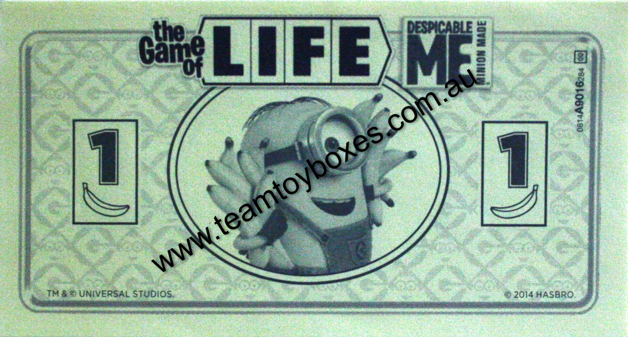 PARTS ONLY -The Game of Life Board Game "Despicable Me" Version - (1) Pack of (25) Banana Bucks Only