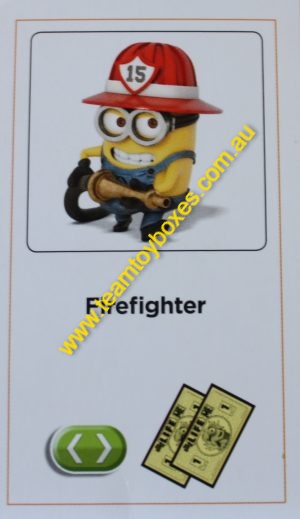 PARTS ONLY - The Game of Life Board Game "Despicable Me" Version - (1) "Firefighter" Career Card Only
